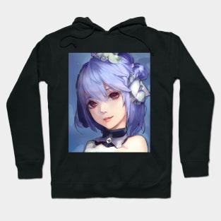 anime girl blue hair Hoodie